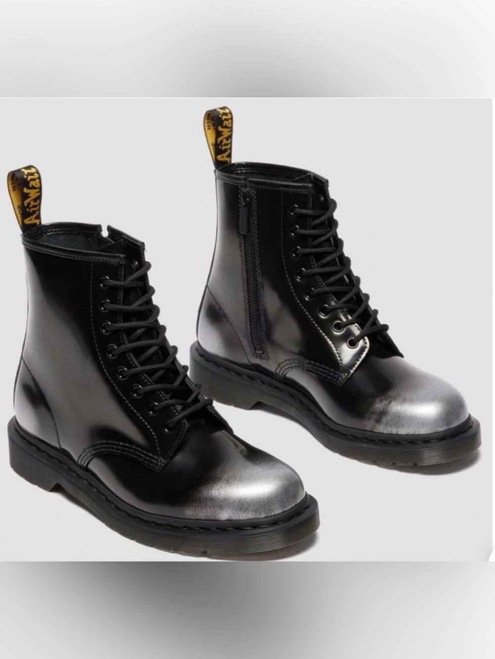 New Dr. Martens 1460 IZ Zip Acadia Rub Off leather two tone boots